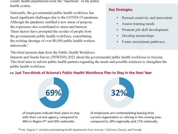 thumbnail of arizona public health workforce brief