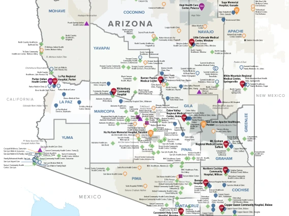 2025 Arizona Rural and Safetynet map