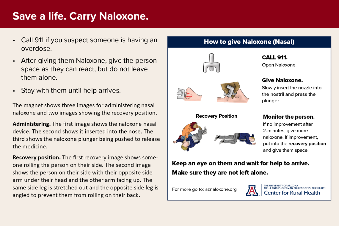 Save a life, carry Naloxone postcard