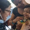 Checking the vitals of a baby 